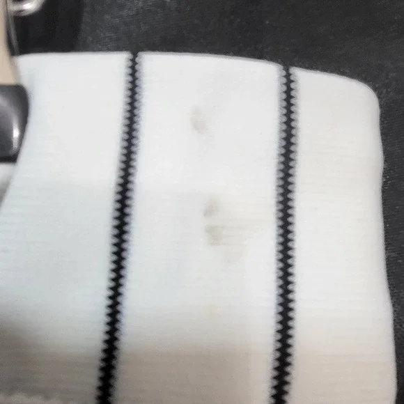 Russell Athletic Mens White Black Pinstripe Baseball Pants Size 36 Distressed - Picture 6 of 11